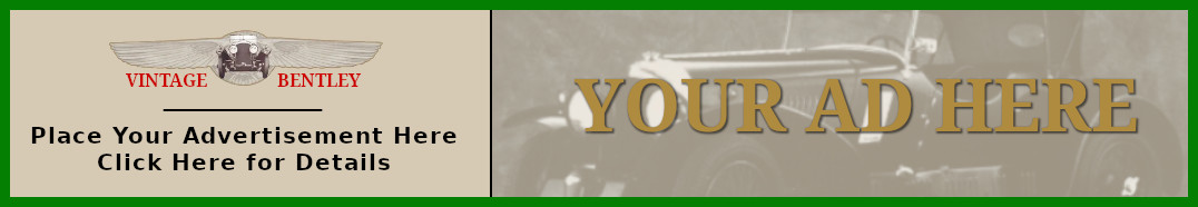 Advertisement on the Vintage Bentley Register – 4½ Litre owners