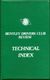 Bentley Drivers Club Review: Technical Index - Nos. 1 to 137